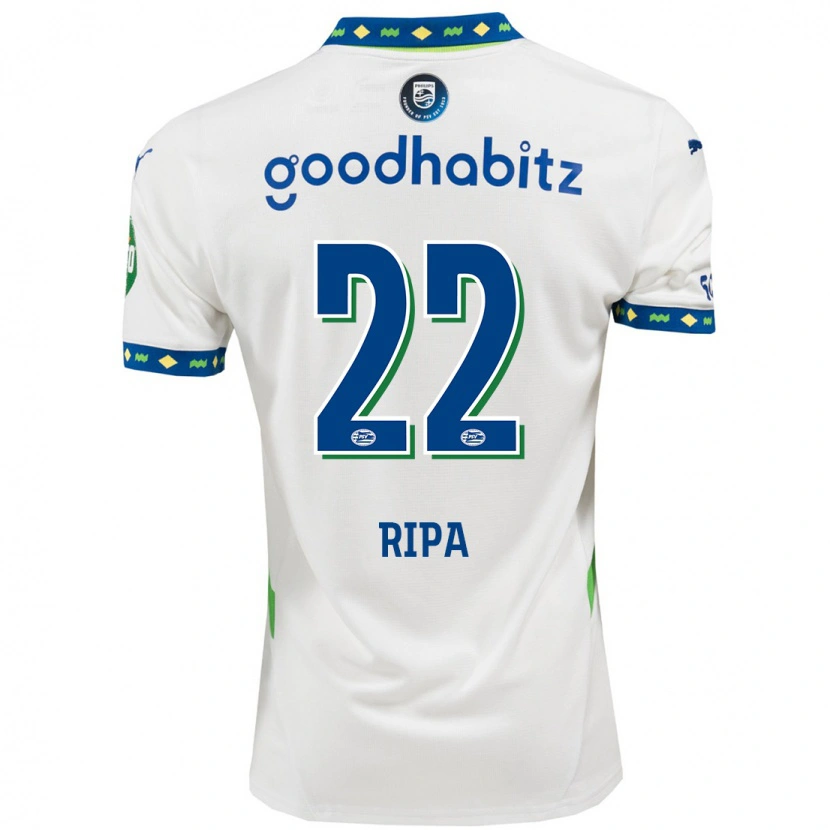 Danxen Män Chimera Ripa #22 Vit Mörkblå Tredjesatsen Matchtröjor 2024/25 Tröjor T-Tröja