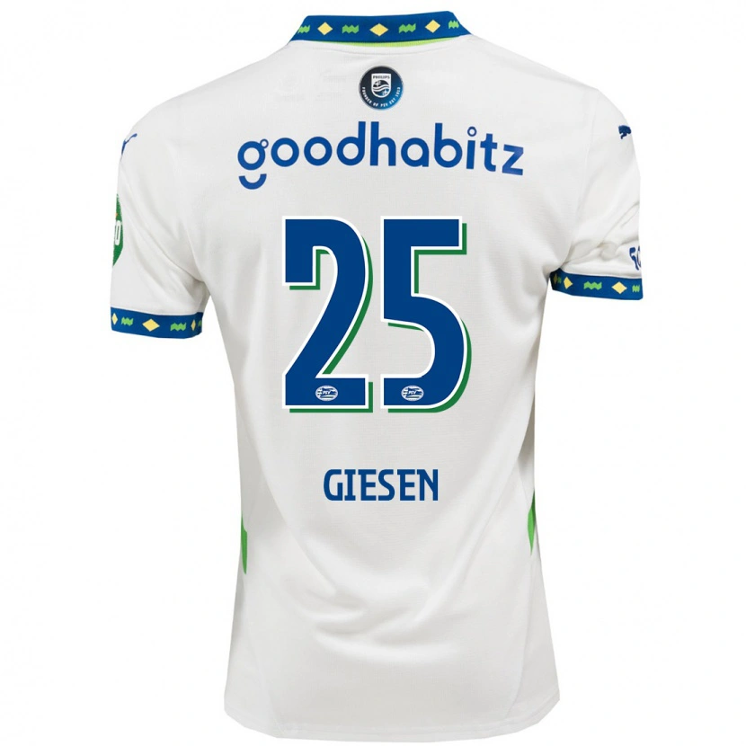 Danxen Män Suzanne Giesen #25 Vit Mörkblå Tredjesatsen Matchtröjor 2024/25 Tröjor T-Tröja