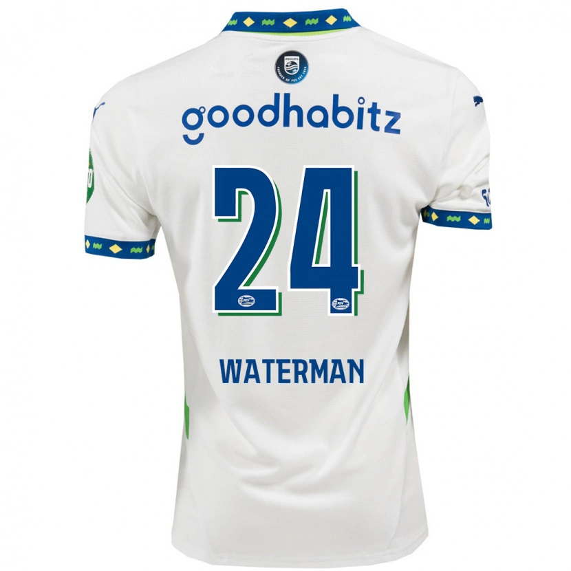 Danxen Män Boy Waterman #24 Vit Mörkblå Tredjesatsen Matchtröjor 2024/25 Tröjor T-Tröja