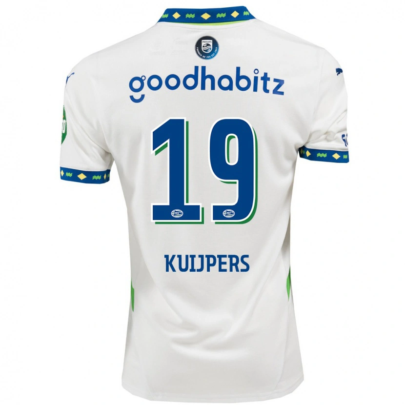 Danxen Män Jeslynn Kuijpers #19 Vit Mörkblå Tredjesatsen Matchtröjor 2024/25 Tröjor T-Tröja