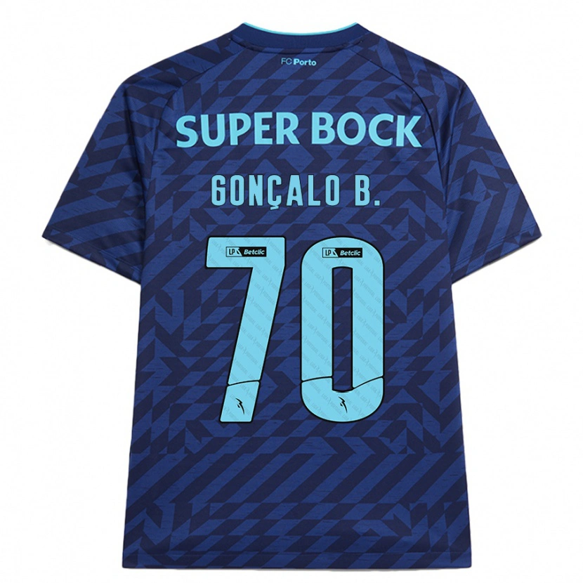 Danxen Män Gonçalo Borges #70 Marinblå Tredjesatsen Matchtröjor 2024/25 Tröjor T-Tröja