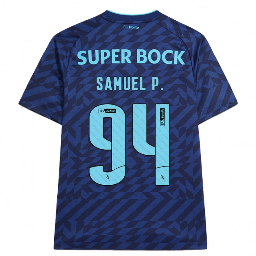 Danxen Män Samuel Portugal #94 Marinblå Tredjesatsen Matchtröjor 2024/25 Tröjor T-Tröja