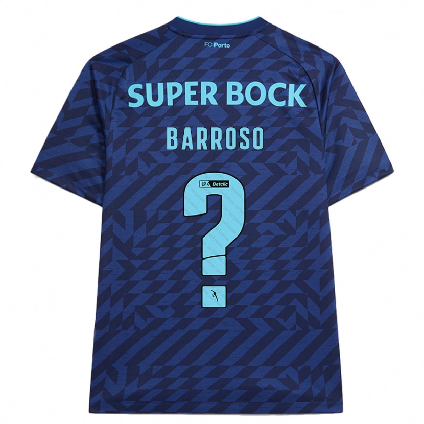 Danxen Män Francisco Barroso #0 Marinblå Tredjesatsen Matchtröjor 2024/25 Tröjor T-Tröja