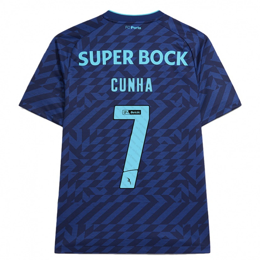 Danxen Män Duarte Cunha #7 Marinblå Tredjesatsen Matchtröjor 2024/25 Tröjor T-Tröja