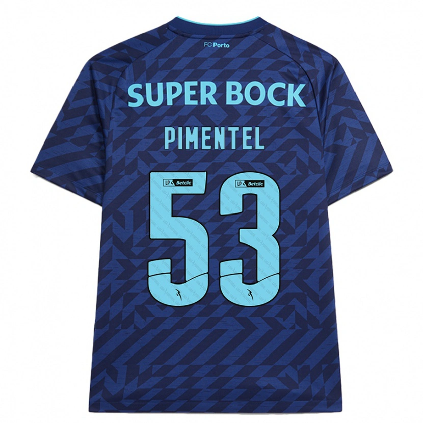 Danxen Män Eric Pimentel #53 Marinblå Tredjesatsen Matchtröjor 2024/25 Tröjor T-Tröja