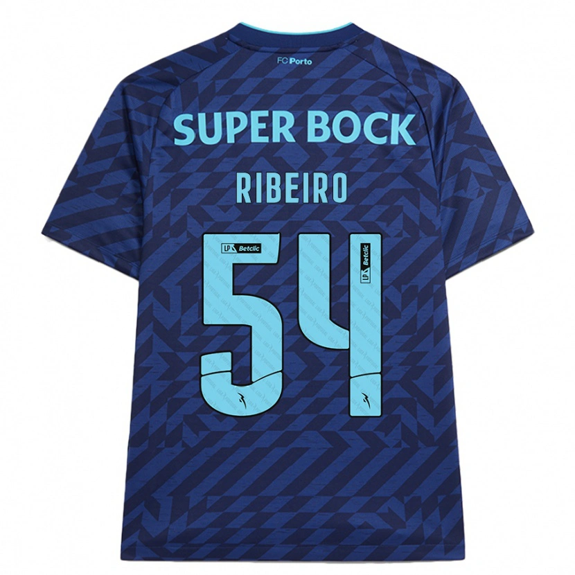Danxen Män António Ribeiro #54 Marinblå Tredjesatsen Matchtröjor 2024/25 Tröjor T-Tröja