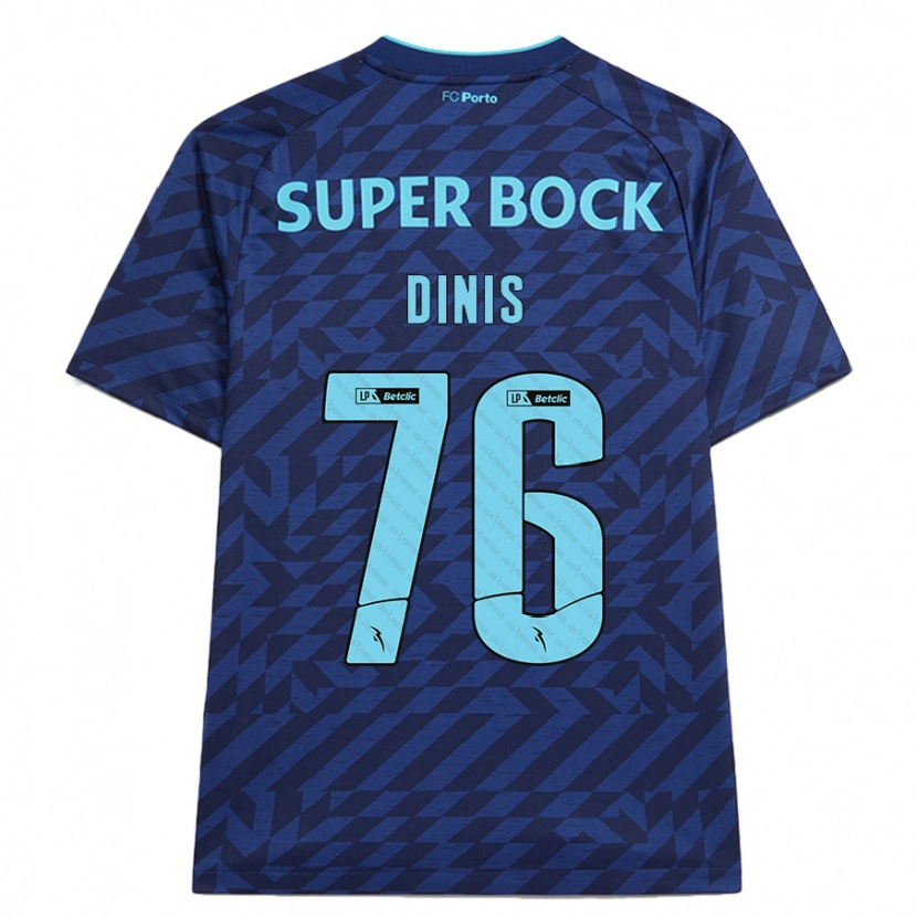 Danxen Män Dinis #76 Marinblå Tredjesatsen Matchtröjor 2024/25 Tröjor T-Tröja
