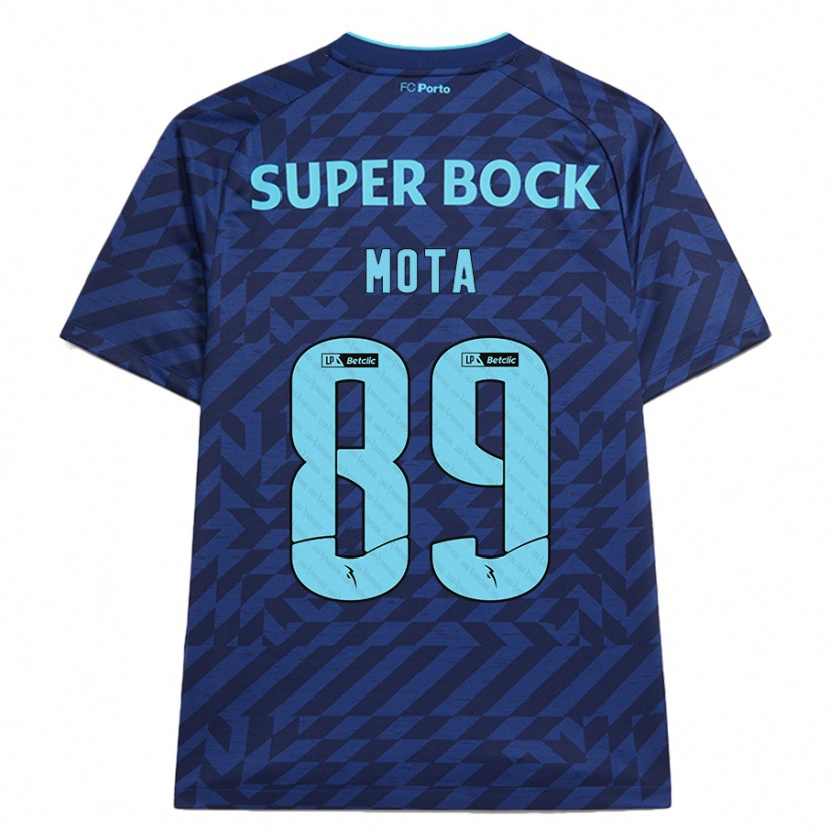 Danxen Män Luís Mota #89 Marinblå Tredjesatsen Matchtröjor 2024/25 Tröjor T-Tröja