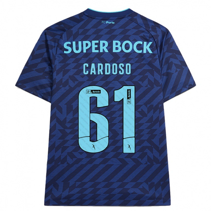 Danxen Män Ivan Cardoso #61 Marinblå Tredjesatsen Matchtröjor 2024/25 Tröjor T-Tröja