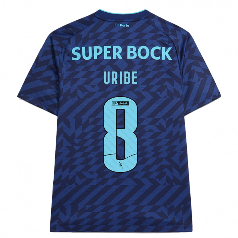 Danxen Män Mateus Uribe #8 Marinblå Tredjesatsen Matchtröjor 2024/25 Tröjor T-Tröja