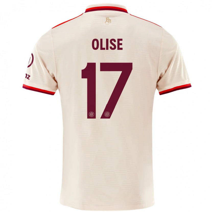 Danxen Män Michael Olise #17 Linne Tredjesatsen Matchtröjor 2024/25 Tröjor T-Tröja