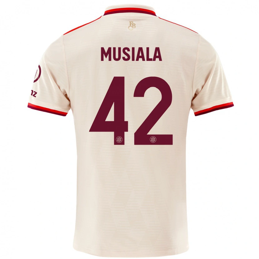 Danxen Män Jamal Musiala #42 Linne Tredjesatsen Matchtröjor 2024/25 Tröjor T-Tröja