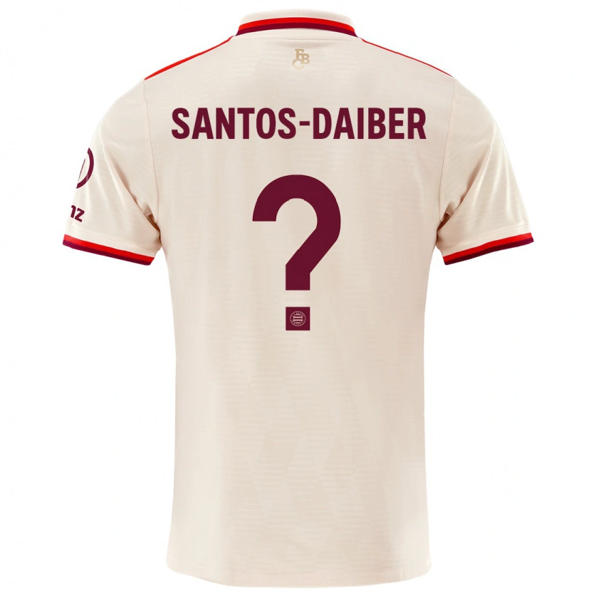 Danxen Män David Santos-Daiber #0 Linne Tredjesatsen Matchtröjor 2024/25 Tröjor T-Tröja