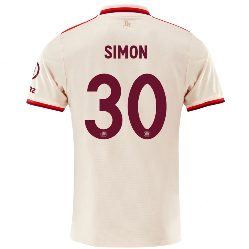 Danxen Män Carolin Simon #30 Linne Tredjesatsen Matchtröjor 2024/25 Tröjor T-Tröja