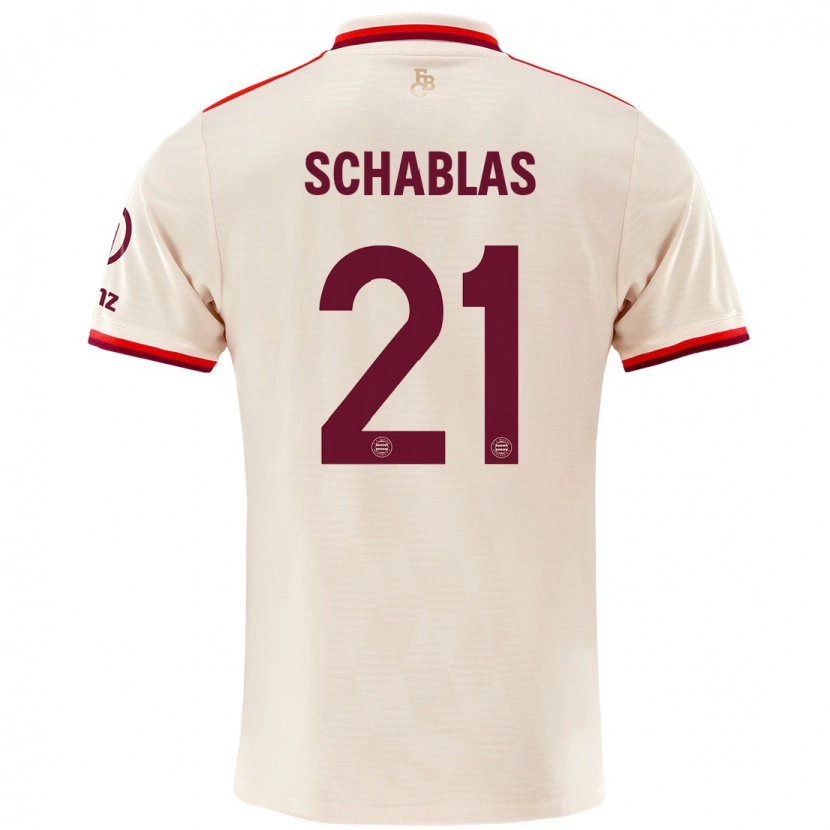 Danxen Män Matteo Schablas #21 Linne Tredjesatsen Matchtröjor 2024/25 Tröjor T-Tröja