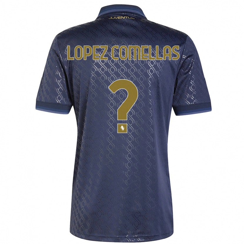Danxen Män Ivan Lopez Comellas #0 Marinblå Tredjesatsen Matchtröjor 2024/25 Tröjor T-Tröja