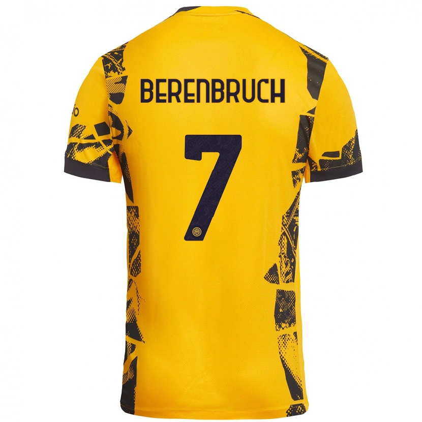 Danxen Män Thomas Berenbruch #7 Guld Svart Tredjesatsen Matchtröjor 2024/25 Tröjor T-Tröja
