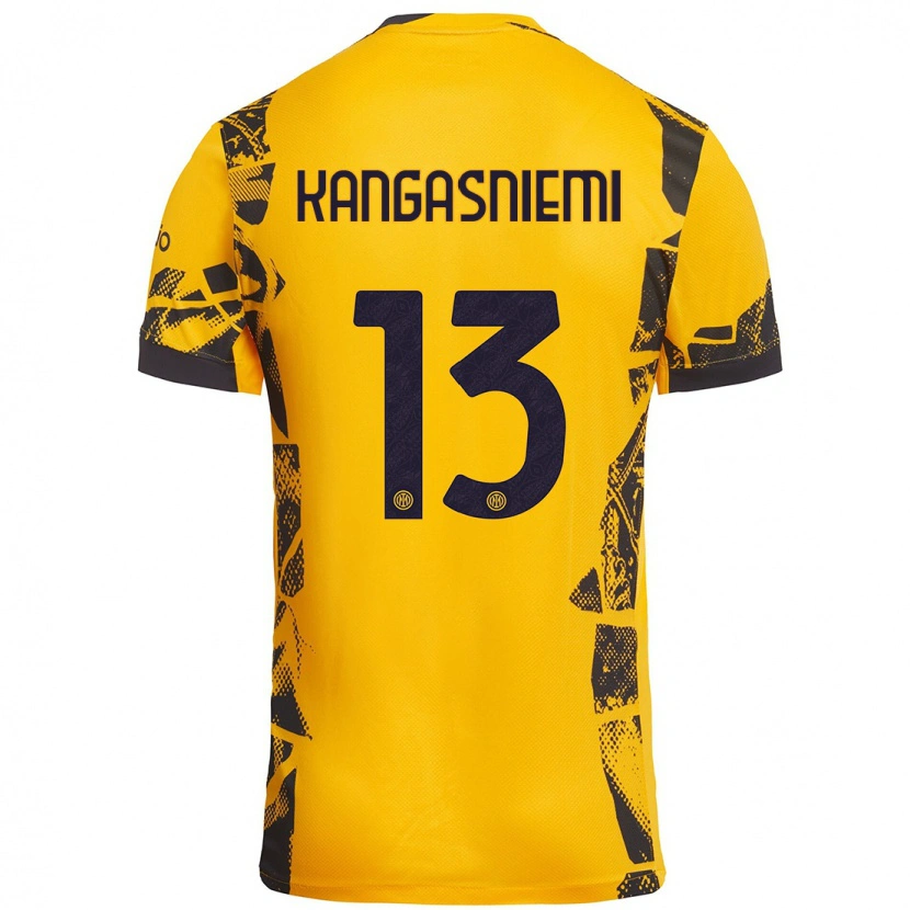 Danxen Män Ilari Kangasniemi #13 Guld Svart Tredjesatsen Matchtröjor 2024/25 Tröjor T-Tröja