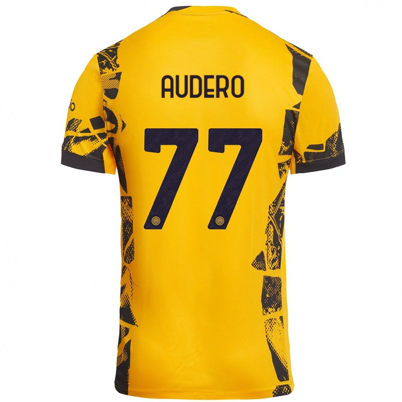Danxen Män Emil Audero #77 Guld Svart Tredjesatsen Matchtröjor 2024/25 Tröjor T-Tröja