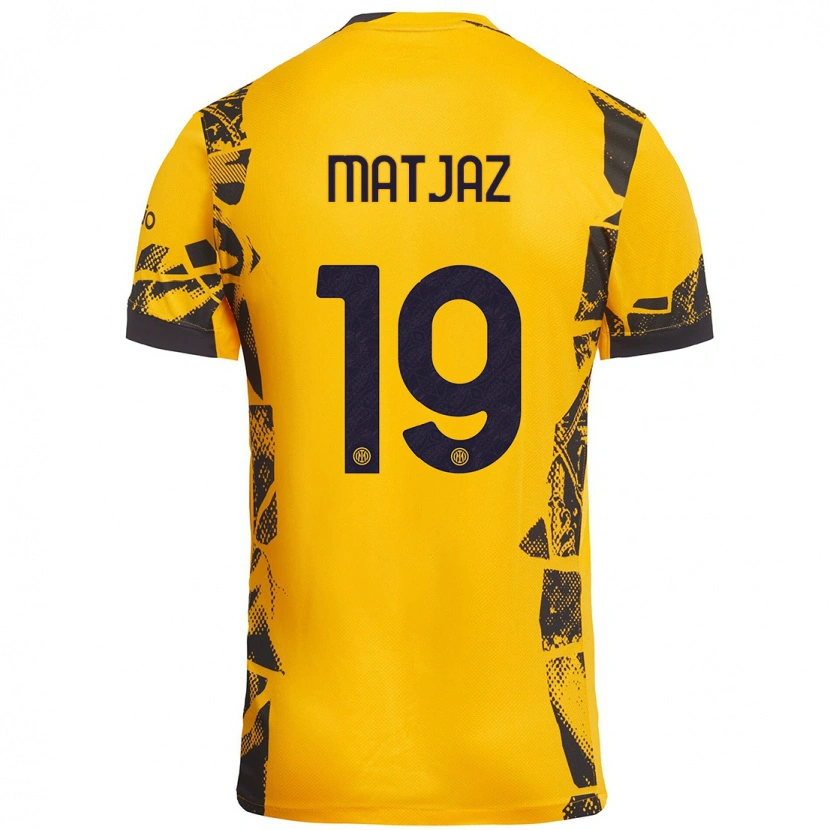 Danxen Män Samo Matjaz #19 Guld Svart Tredjesatsen Matchtröjor 2024/25 Tröjor T-Tröja