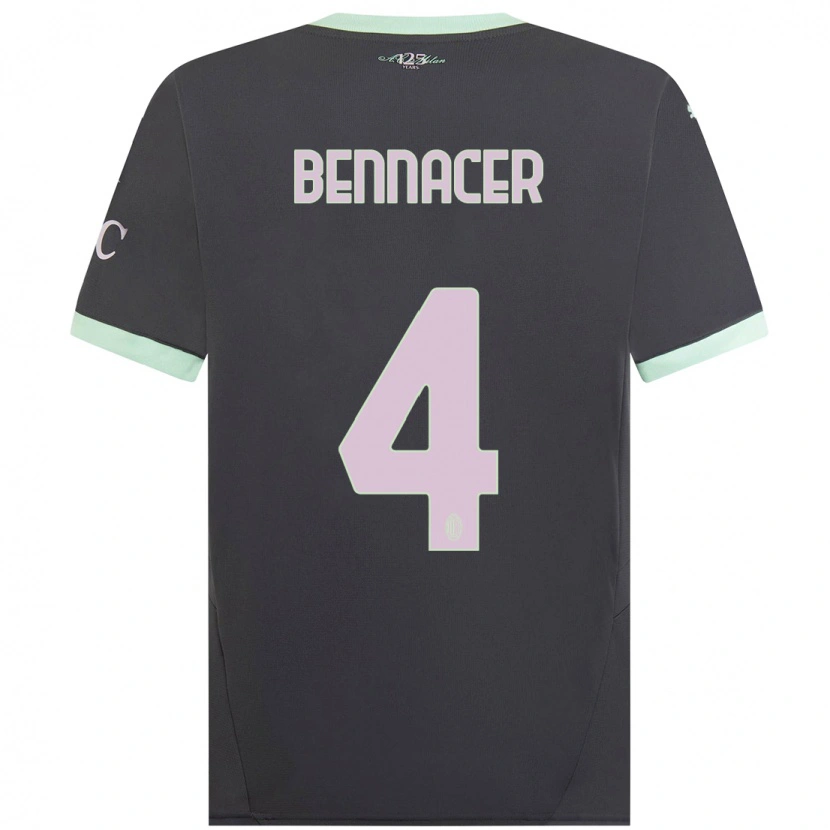 Danxen Män Ismaël Bennacer #4 Grå Tredjesatsen Matchtröjor 2024/25 Tröjor T-Tröja