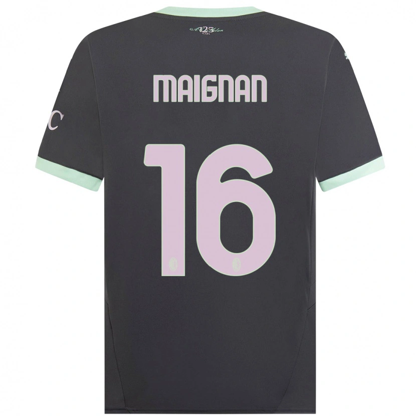 Danxen Män Mike Maignan #16 Grå Tredjesatsen Matchtröjor 2024/25 Tröjor T-Tröja