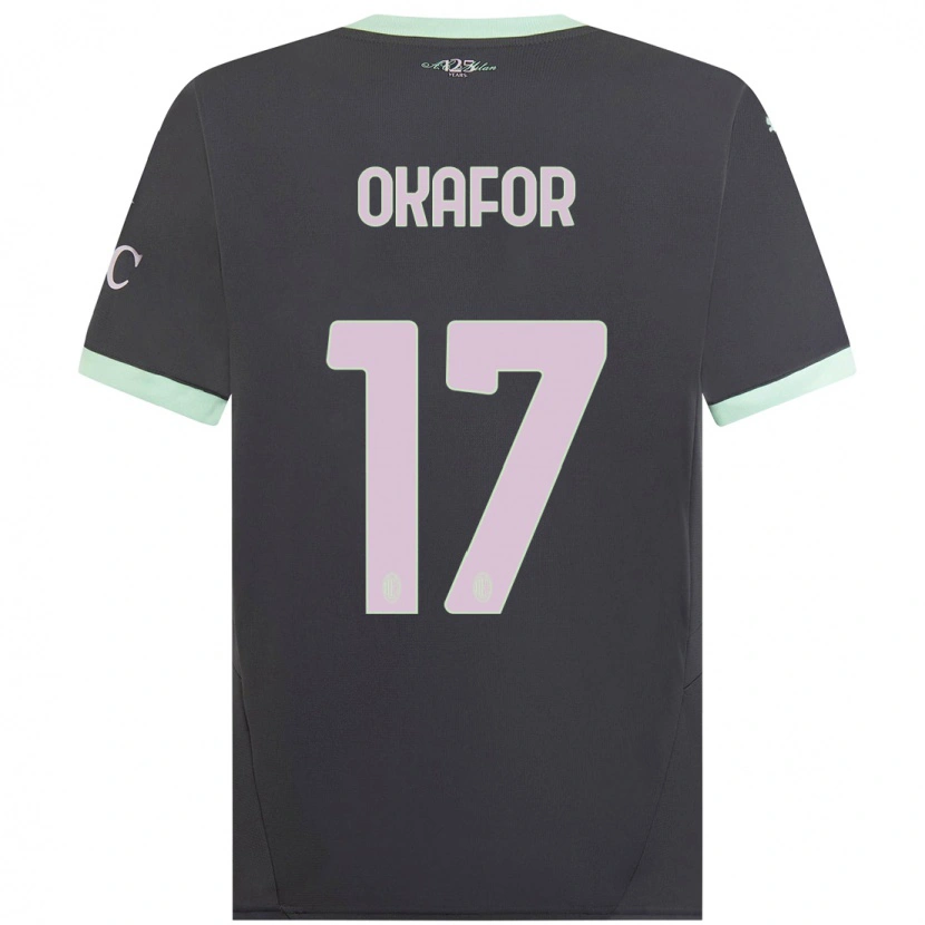 Danxen Män Noah Okafor #17 Grå Tredjesatsen Matchtröjor 2024/25 Tröjor T-Tröja