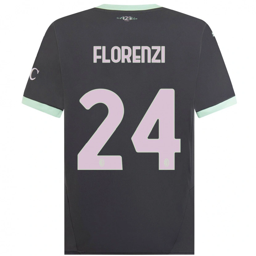 Danxen Män Alessandro Florenzi #24 Grå Tredjesatsen Matchtröjor 2024/25 Tröjor T-Tröja