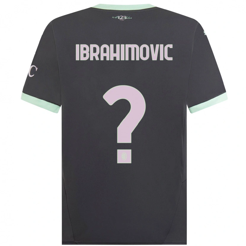 Danxen Män Vincent Ibrahimovic #0 Grå Tredjesatsen Matchtröjor 2024/25 Tröjor T-Tröja