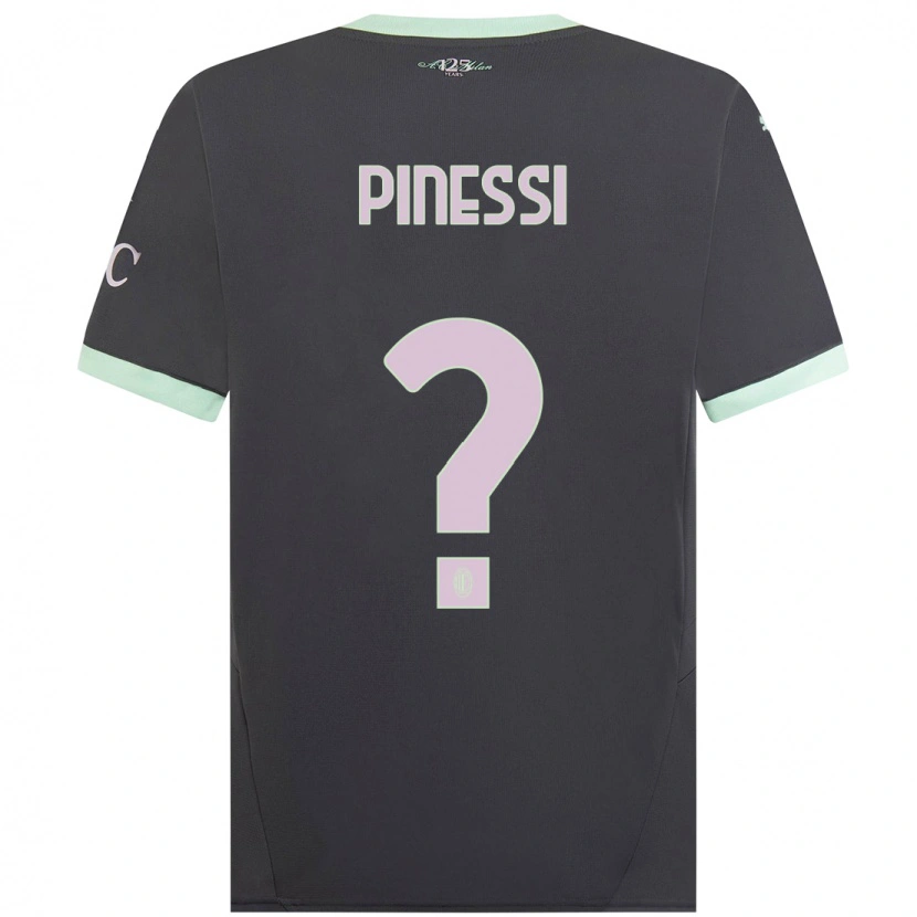 Danxen Män Riccardo Pinessi #0 Grå Tredjesatsen Matchtröjor 2024/25 Tröjor T-Tröja