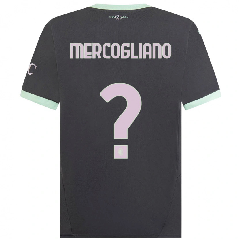 Danxen Män Mattia Mercogliano #0 Grå Tredjesatsen Matchtröjor 2024/25 Tröjor T-Tröja