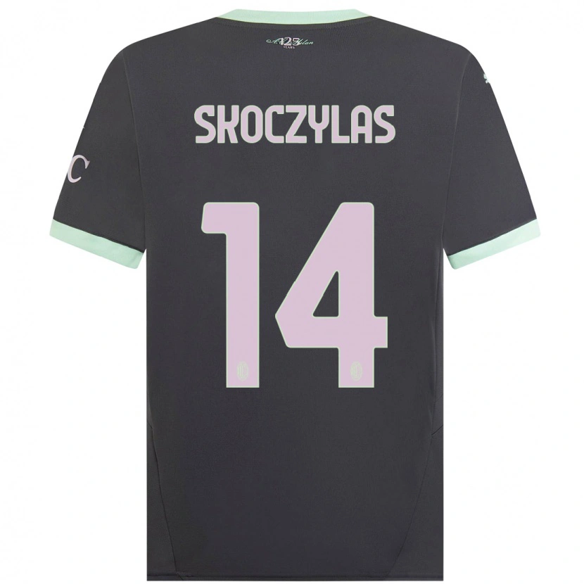 Danxen Män Mateusz Skoczylas #14 Grå Tredjesatsen Matchtröjor 2024/25 Tröjor T-Tröja