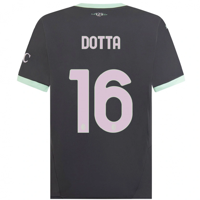 Danxen Män Cristiano Dotta #16 Grå Tredjesatsen Matchtröjor 2024/25 Tröjor T-Tröja