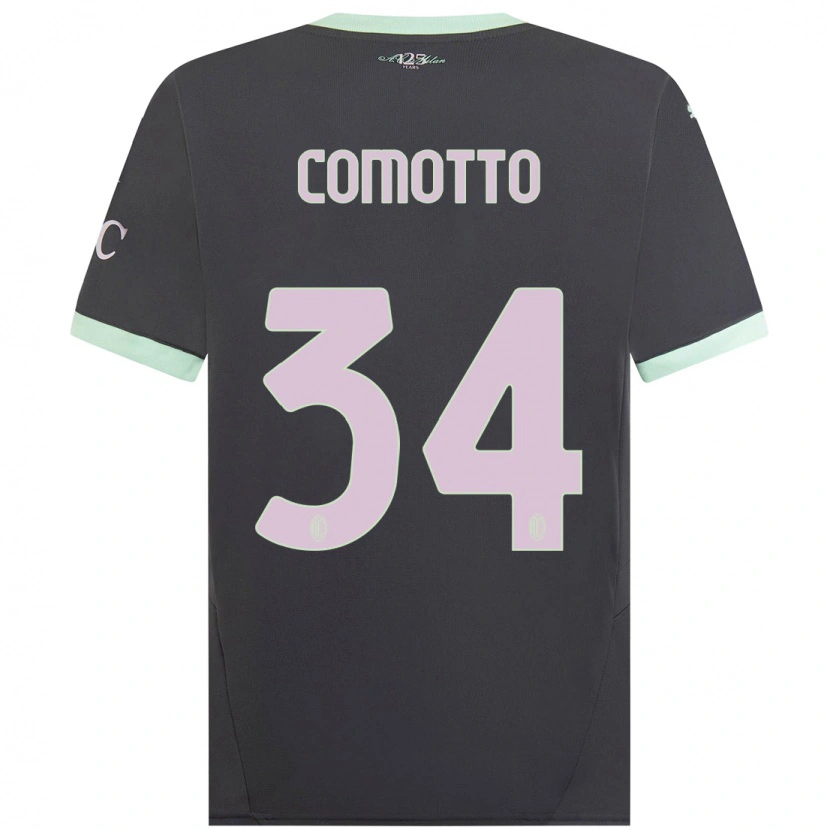 Danxen Män Christian Comotto #34 Grå Tredjesatsen Matchtröjor 2024/25 Tröjor T-Tröja