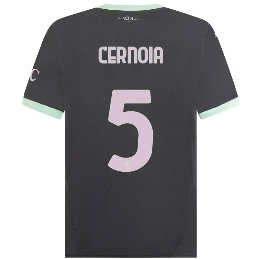 Danxen Män Valentina Cernoia #5 Grå Tredjesatsen Matchtröjor 2024/25 Tröjor T-Tröja