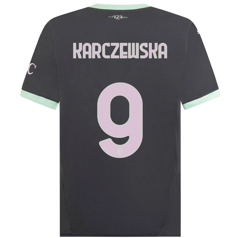 Danxen Män Nikola Karczewska #9 Grå Tredjesatsen Matchtröjor 2024/25 Tröjor T-Tröja