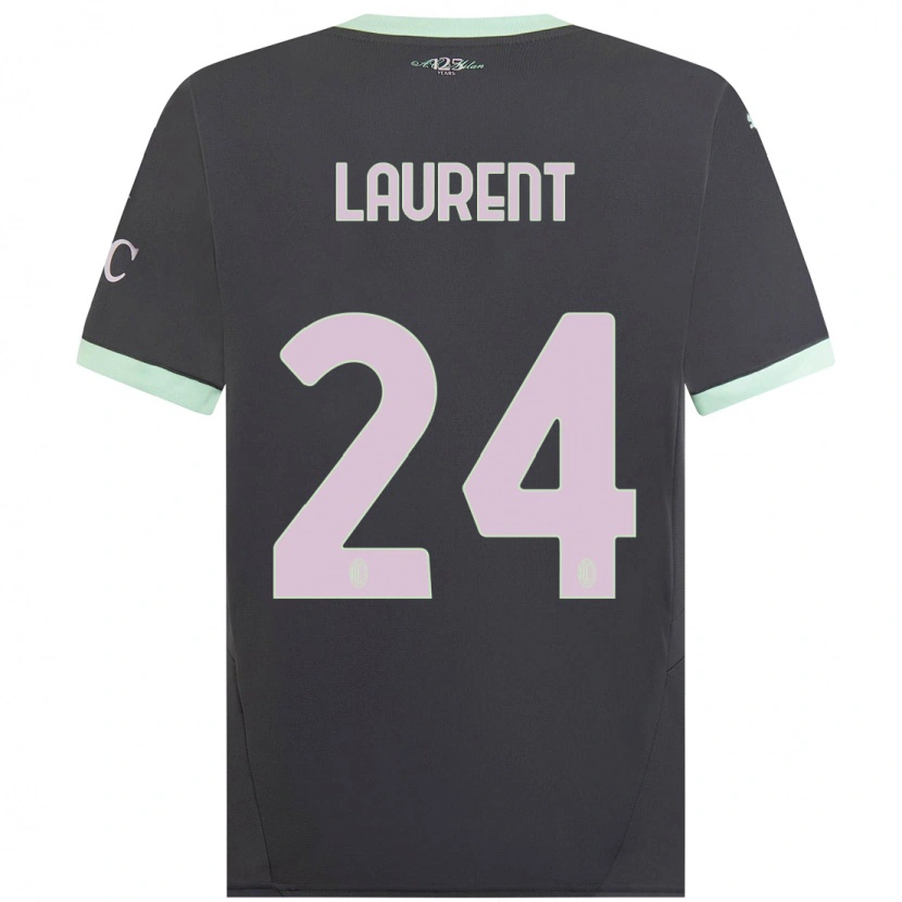Danxen Män Emelyne Laurent #24 Grå Tredjesatsen Matchtröjor 2024/25 Tröjor T-Tröja