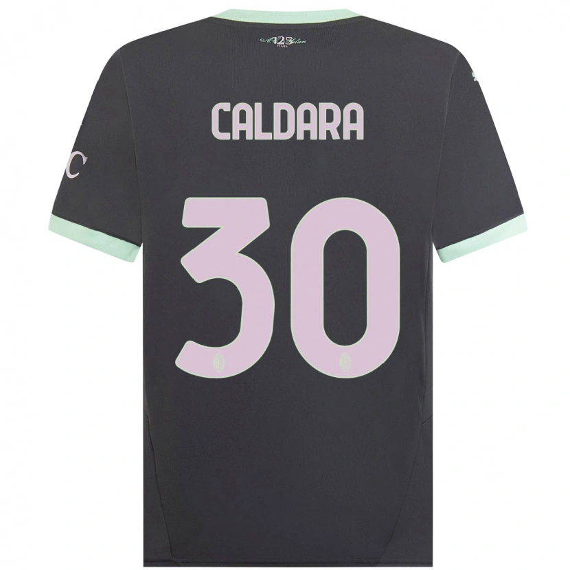 Danxen Män Mattia Caldara #30 Grå Tredjesatsen Matchtröjor 2024/25 Tröjor T-Tröja