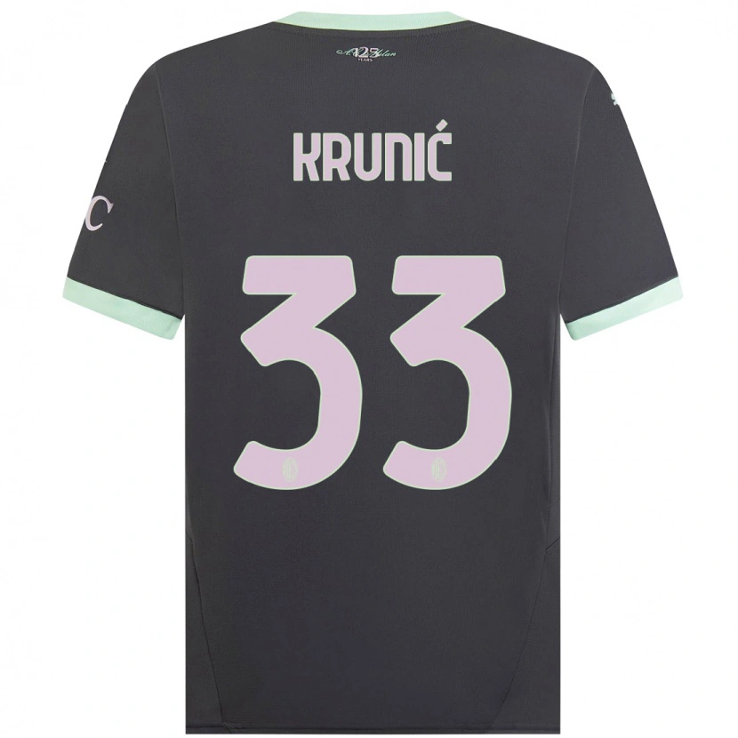 Danxen Män Rade Krunic #33 Grå Tredjesatsen Matchtröjor 2024/25 Tröjor T-Tröja