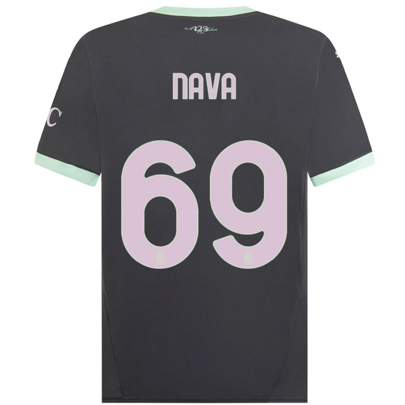 Danxen Män Lapo Nava #69 Grå Tredjesatsen Matchtröjor 2024/25 Tröjor T-Tröja