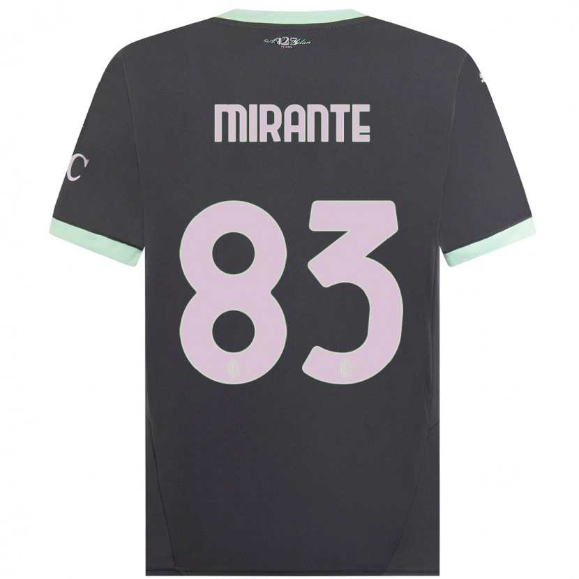Danxen Män Antonio Mirante #83 Grå Tredjesatsen Matchtröjor 2024/25 Tröjor T-Tröja