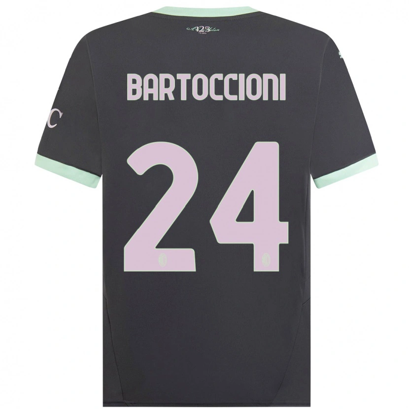 Danxen Män Andrea Bartoccioni #24 Grå Tredjesatsen Matchtröjor 2024/25 Tröjor T-Tröja