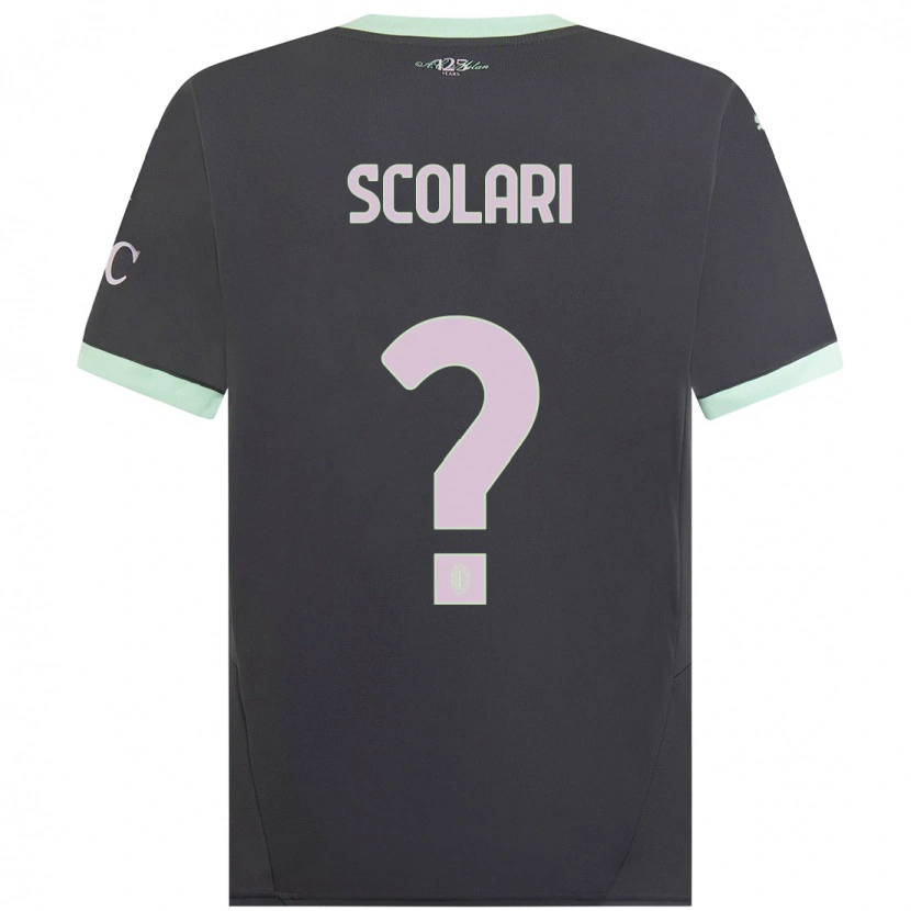 Danxen Män Davide Scolari #0 Grå Tredjesatsen Matchtröjor 2024/25 Tröjor T-Tröja