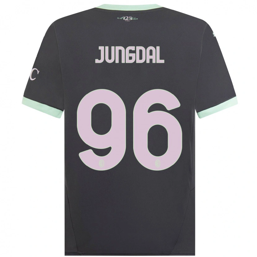 Danxen Män Andreas Jungdal #96 Grå Tredjesatsen Matchtröjor 2024/25 Tröjor T-Tröja