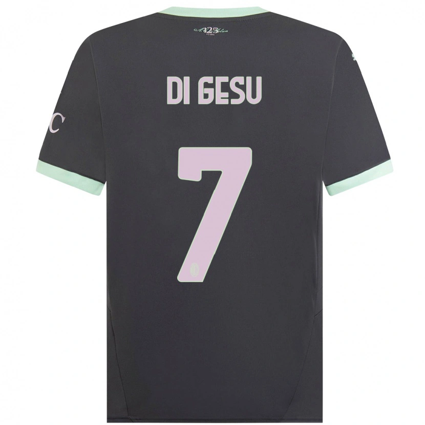 Danxen Män Enrico Di Gesu #7 Grå Tredjesatsen Matchtröjor 2024/25 Tröjor T-Tröja