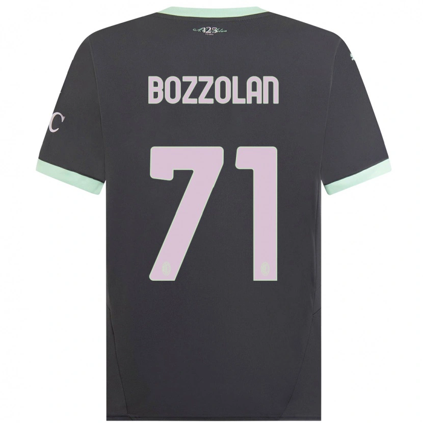 Danxen Män Andrea Bozzolan #71 Grå Tredjesatsen Matchtröjor 2024/25 Tröjor T-Tröja