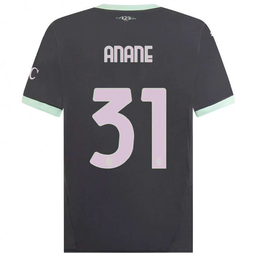 Danxen Män Emmanuel Anane #31 Grå Tredjesatsen Matchtröjor 2024/25 Tröjor T-Tröja