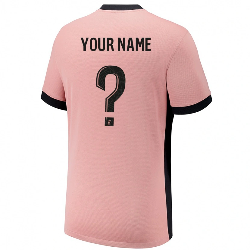 Danxen Män Ditt Namn #0 Rost Rosa Tredjesatsen Matchtröjor 2024/25 Tröjor T-Tröja