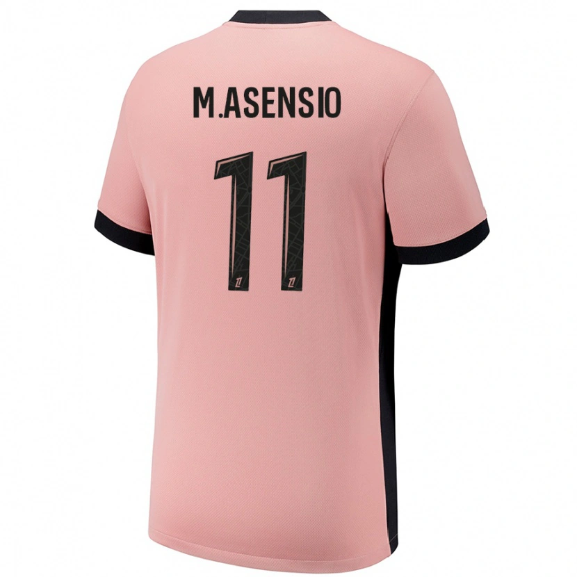 Danxen Män Marco Asensio #11 Rost Rosa Tredjesatsen Matchtröjor 2024/25 Tröjor T-Tröja