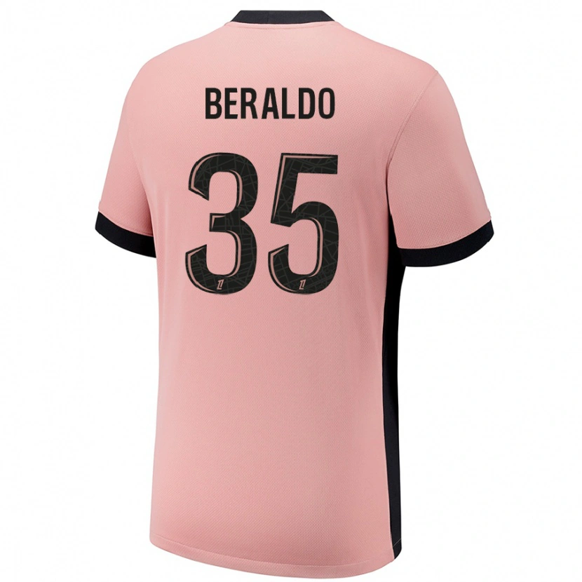 Danxen Män Lucas Beraldo #35 Rost Rosa Tredjesatsen Matchtröjor 2024/25 Tröjor T-Tröja